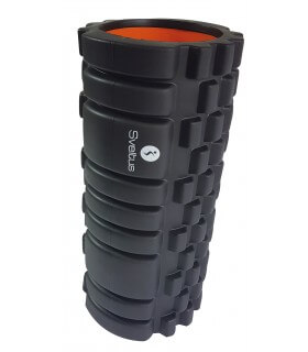 Foam roller with grid black