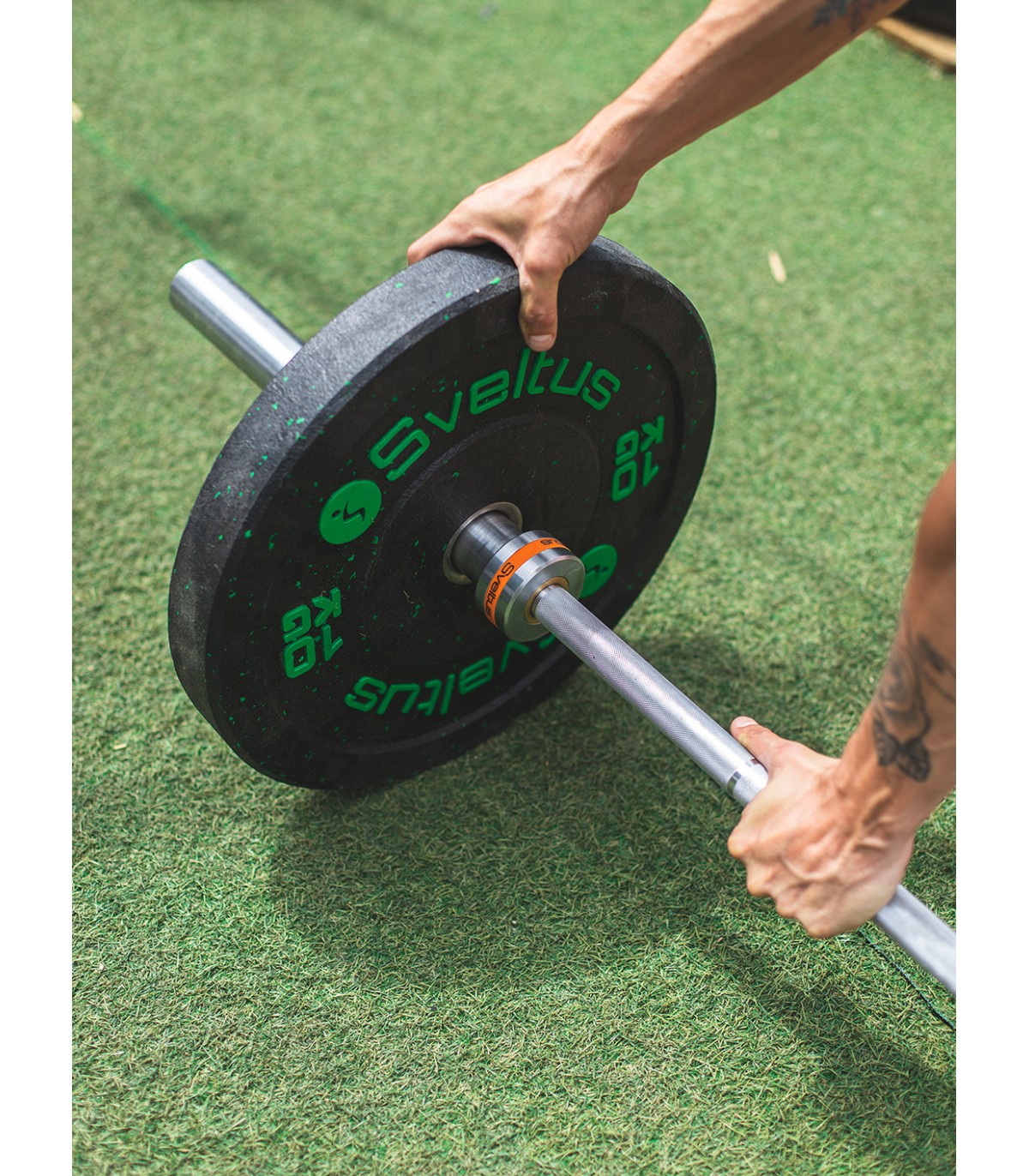 Disque De Musculation StartX 10 Kg - Caoutchouc Avec Bague Acier - Compatible Barres 50 Mm - Pour Home Gym Ou Salle De Sport